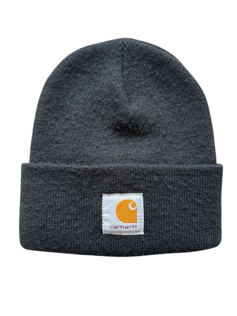 Carhartt black Knit Beanie with Yellow Logo Patch